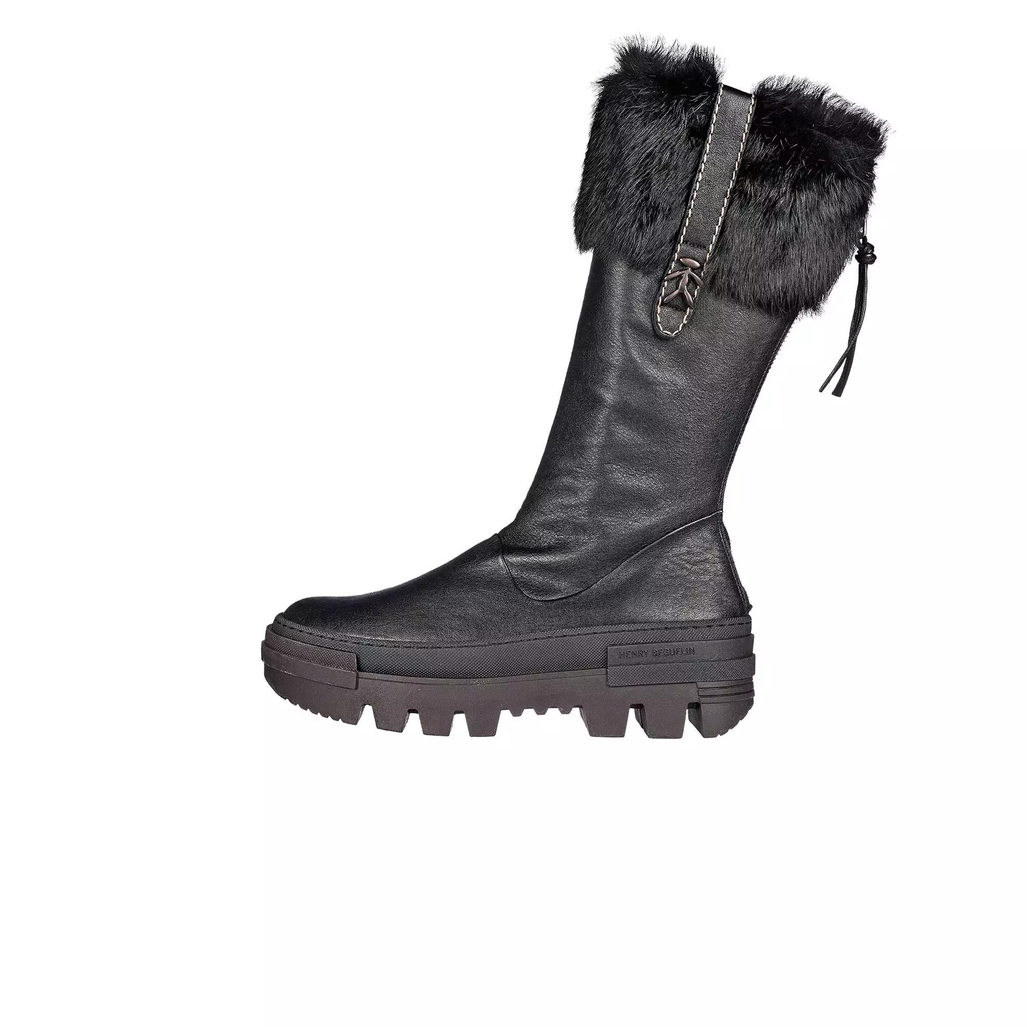 Fur Collar Boot Messico Black