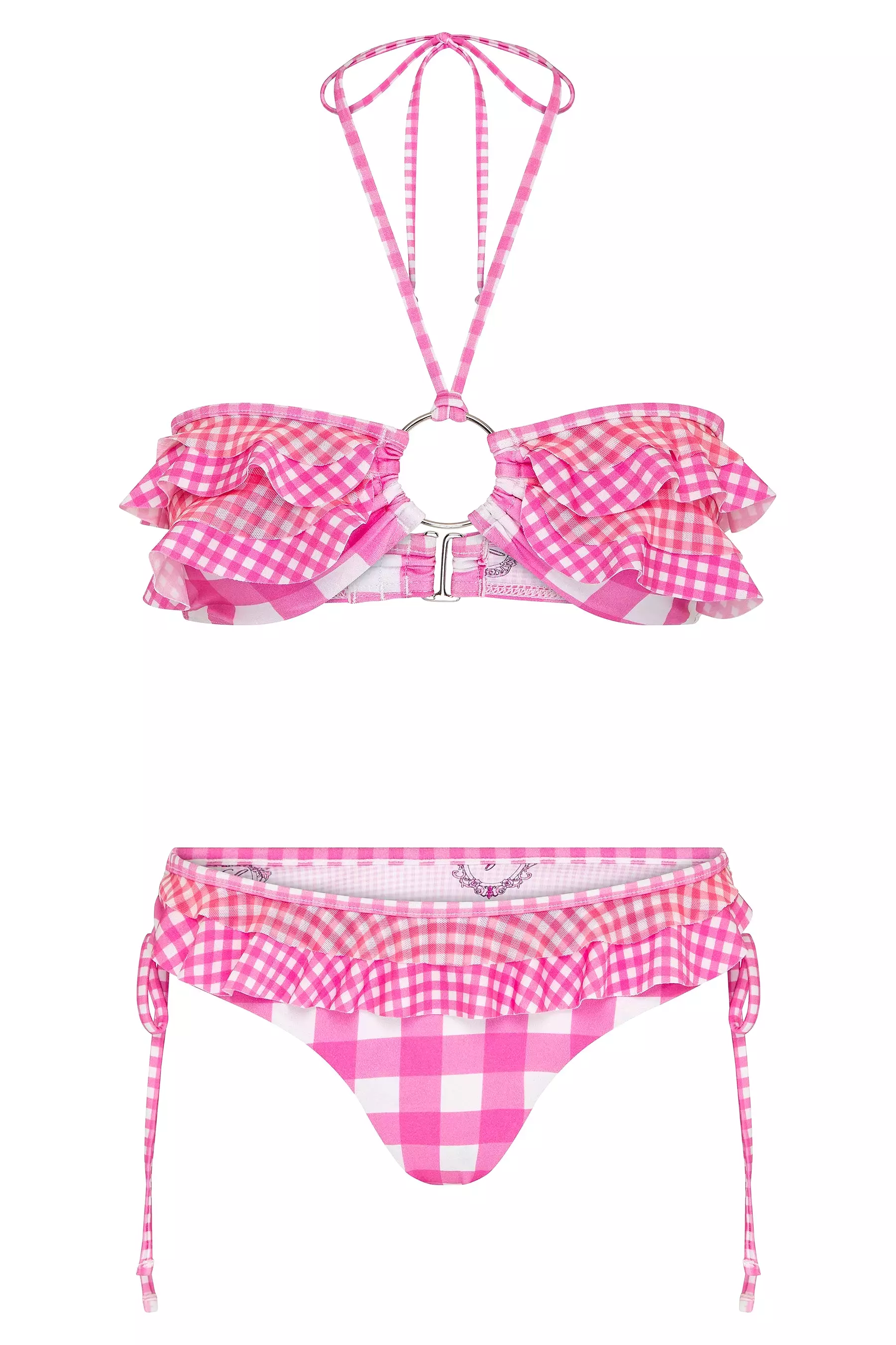 Gingham Bandeau Bikini Bottoms