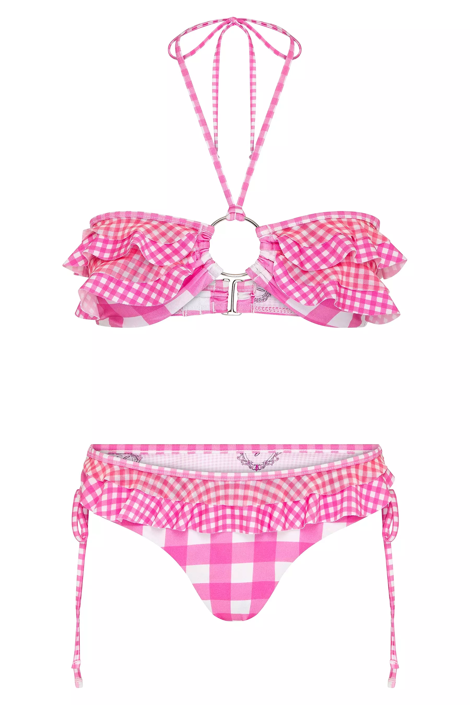 Gingham Bandeau Bikini Top