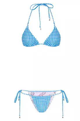 Gingham Triangle Bikini Top