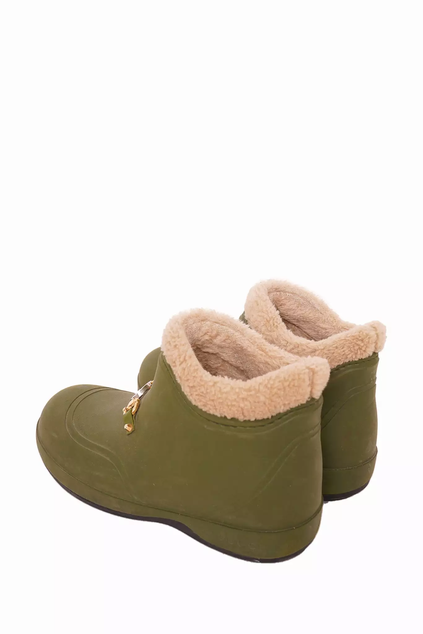 Gucci Green Shearling Boots Size 37