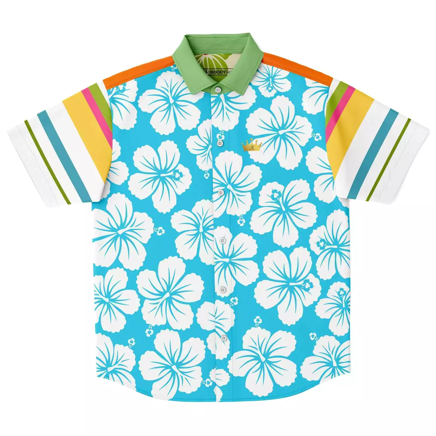 Hawaiian Tropic Short Sleeve Button Down Shirt