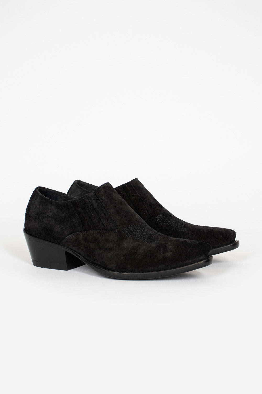 Heeled Papillon Shoe Suede