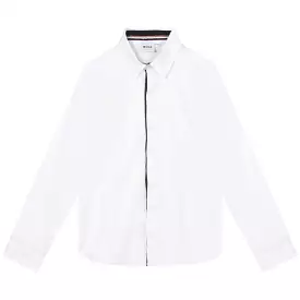 Hugo Boss Boys Long Sleeved Fitted Dress Shirt _White J25O37-10P