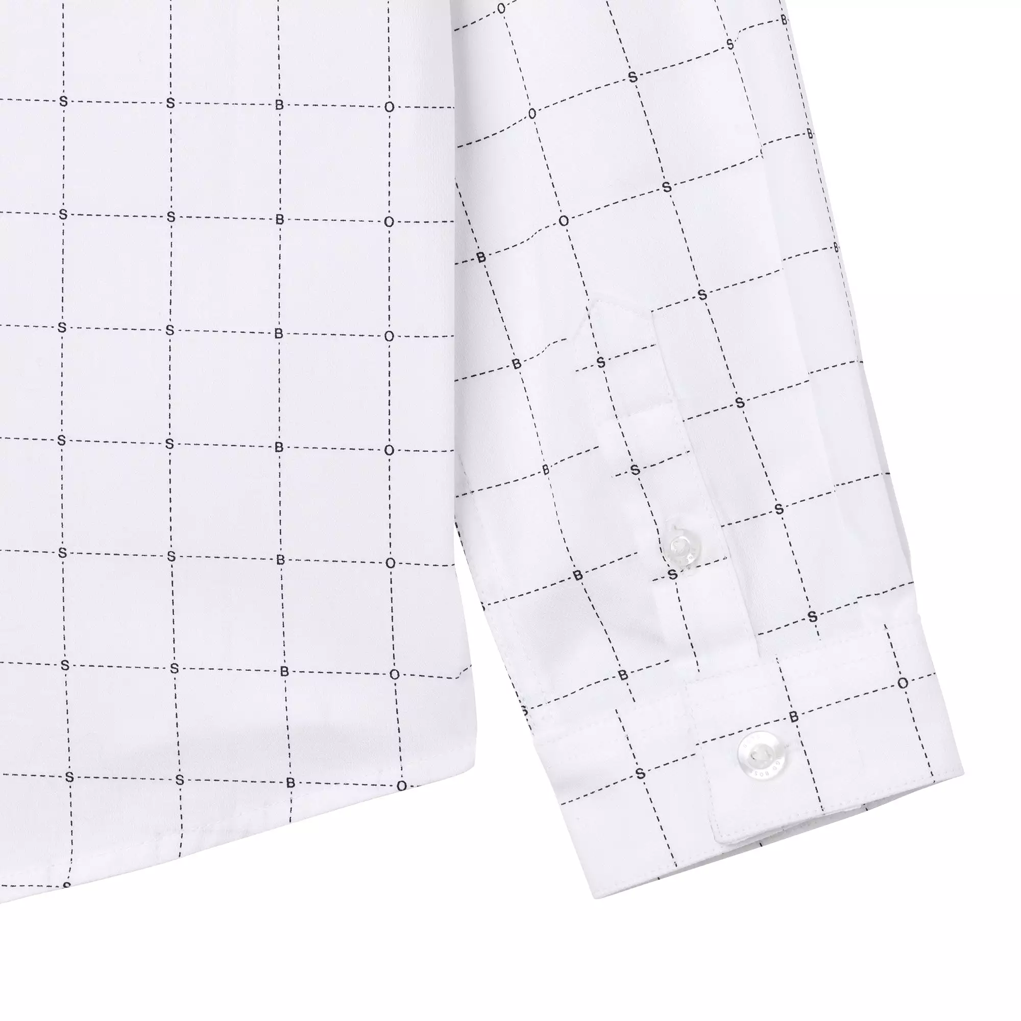 Hugo Boss Boys L/S Dress Shirt w/Pattern_ White J25N64-10B