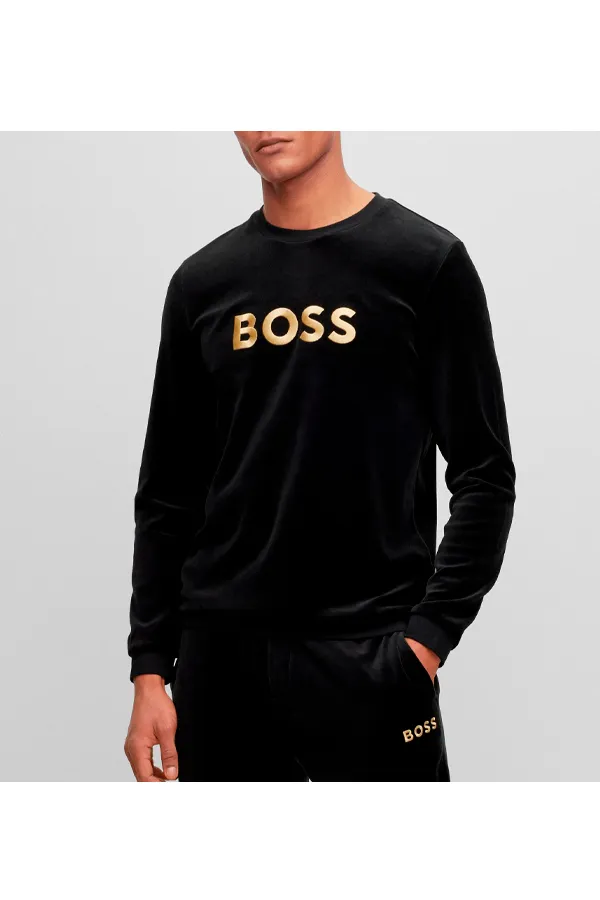 Hugo Boss Velour Sweatshirt Gold