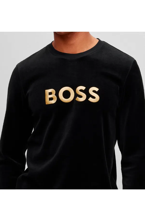 Hugo Boss Velour Sweatshirt Gold