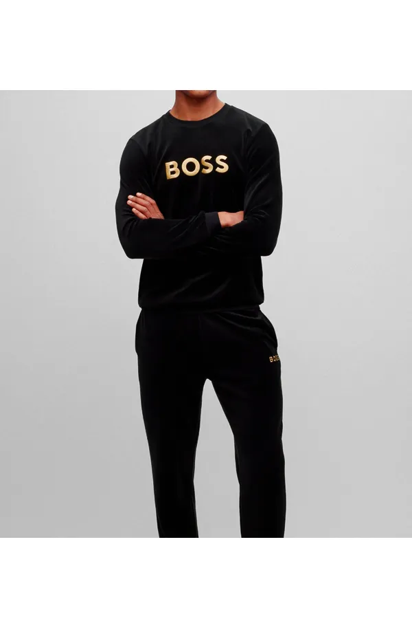 Hugo Boss Velour Sweatshirt Gold