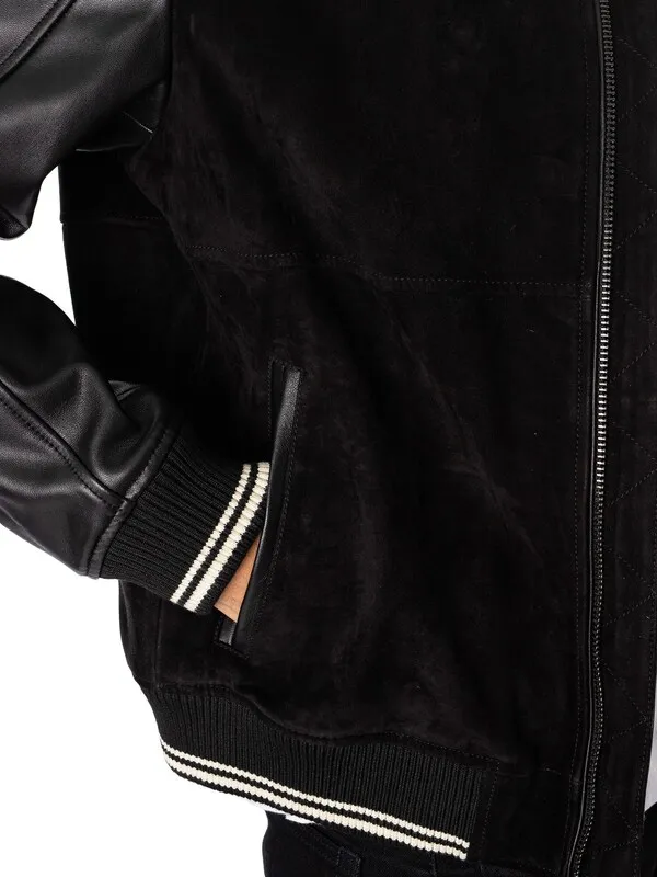 HUGO Laars Varsity-Style Bomber Jackets - Black