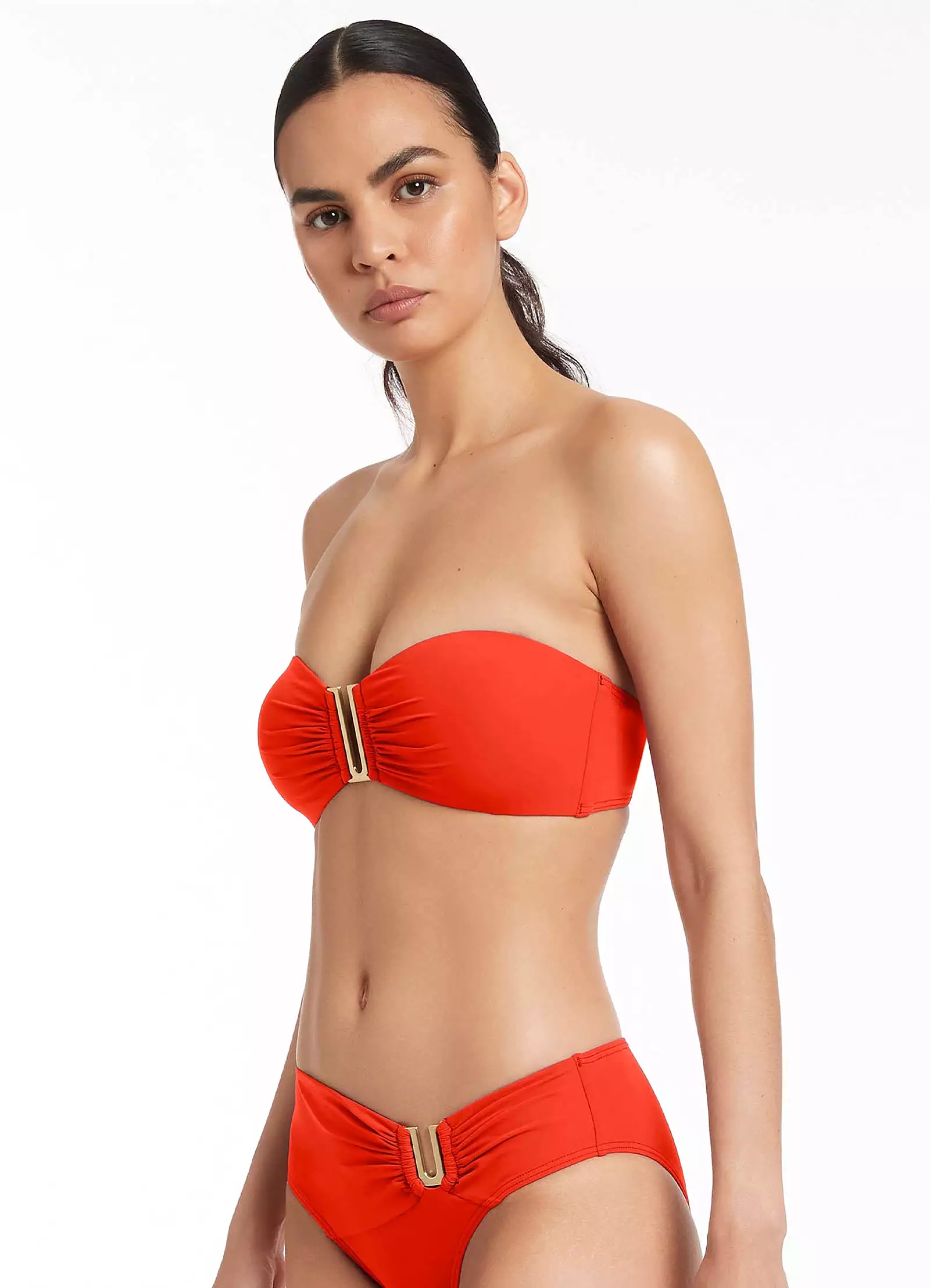 Jetset Bandeau Bikini Top - Fiamma