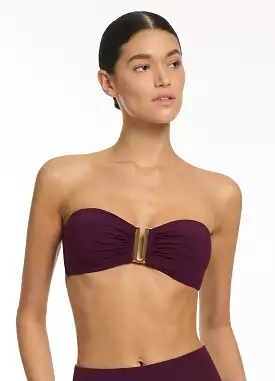 Jetset Bandeau Bikini Top - Port