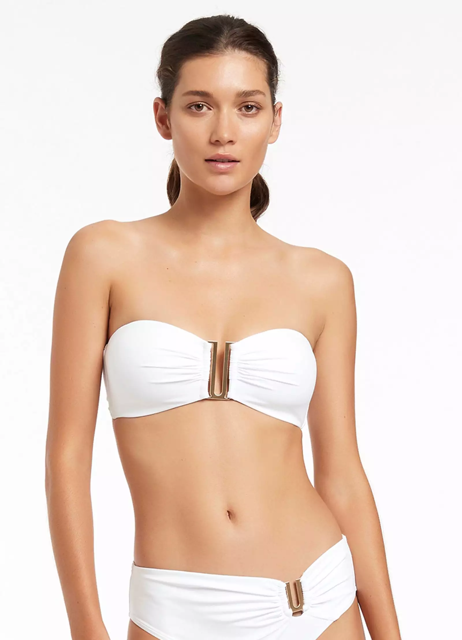 Jetset Bandeau Bikini Top - White