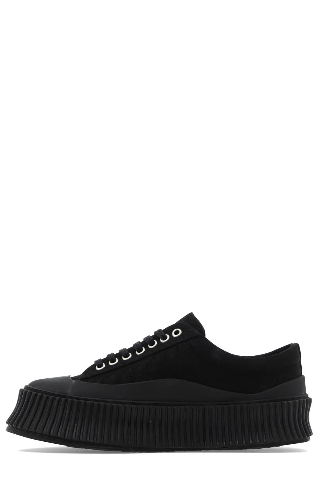 Jil Sander Ribbed Platform Low-Top Sneakers