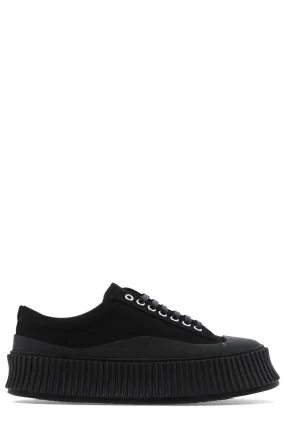 Jil Sander Ribbed Platform Low-Top Sneakers