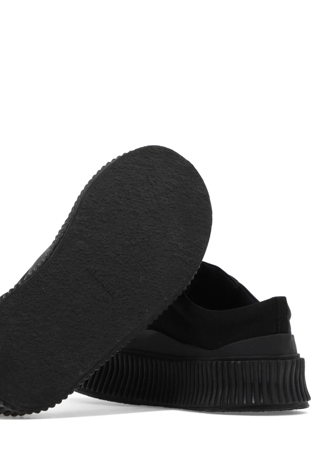 Jil Sander Ribbed Platform Low-Top Sneakers