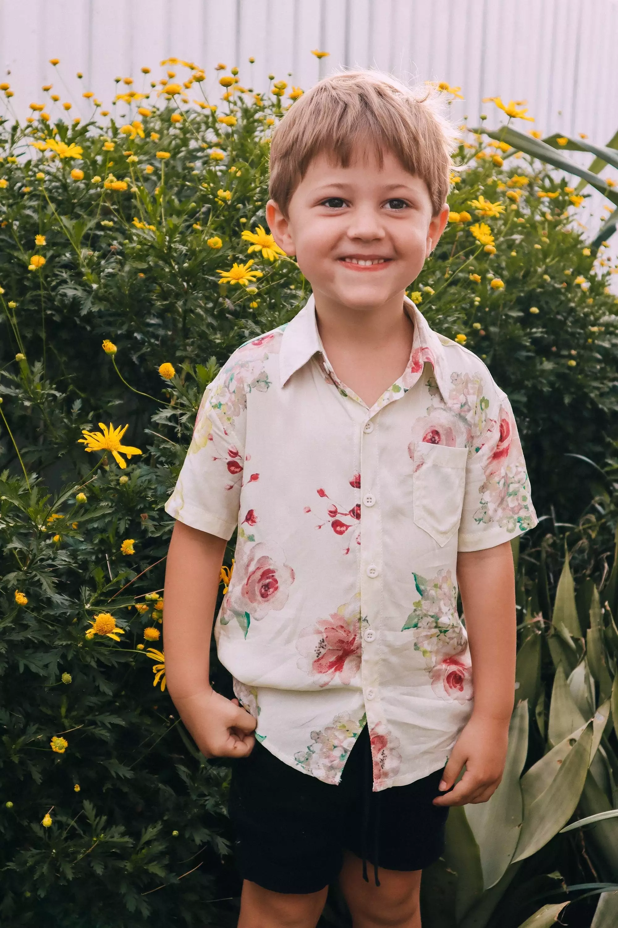 Kid's Button Up Shirt - Exclusive Floral Dream Print