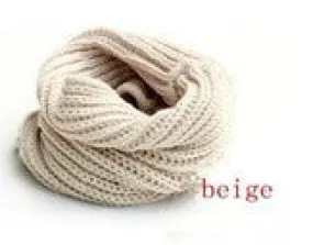 Korean scarf women Warm Knit Neck Circle Wool Blend Cowl Snood Ring Scarves Long Scarf Shawl Wrap SM6