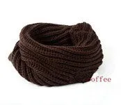 Korean scarf women Warm Knit Neck Circle Wool Blend Cowl Snood Ring Scarves Long Scarf Shawl Wrap SM6