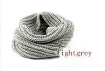 Korean scarf women Warm Knit Neck Circle Wool Blend Cowl Snood Ring Scarves Long Scarf Shawl Wrap SM6