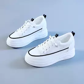 Korean style sports, white, running shoes