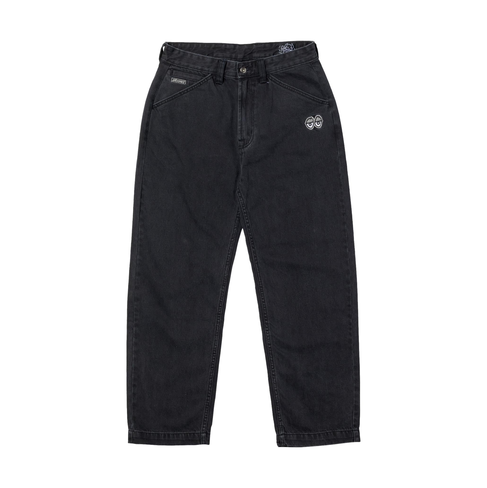 Krooked Eyes Denim Twill Pants Black