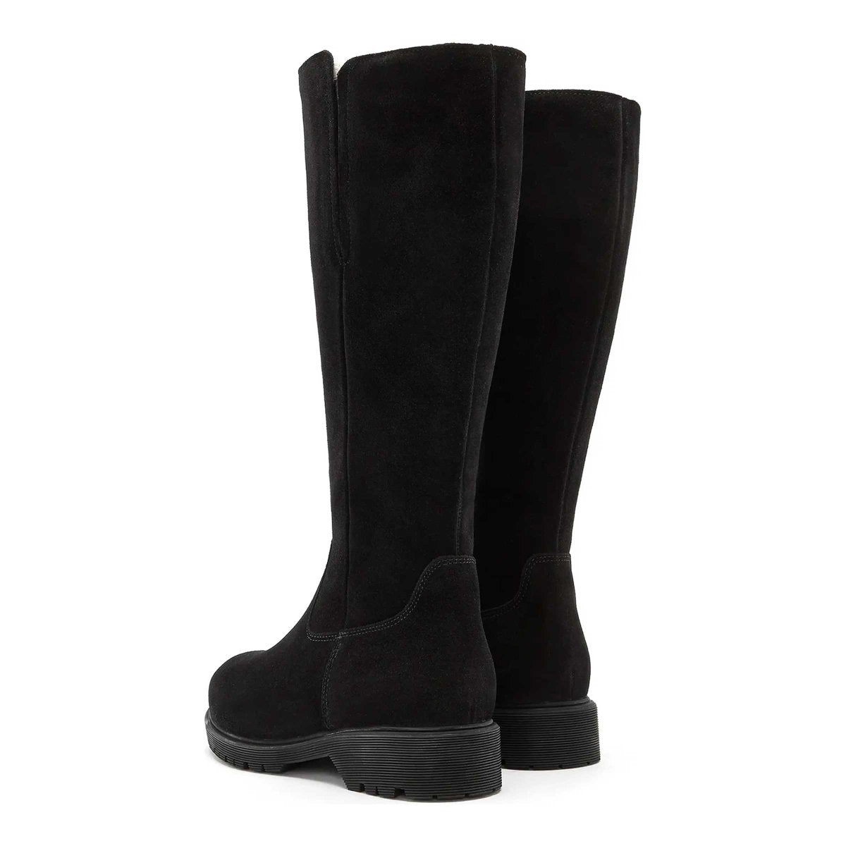 La Canadienne Women's Helene Black Shearling Suede Waterproof