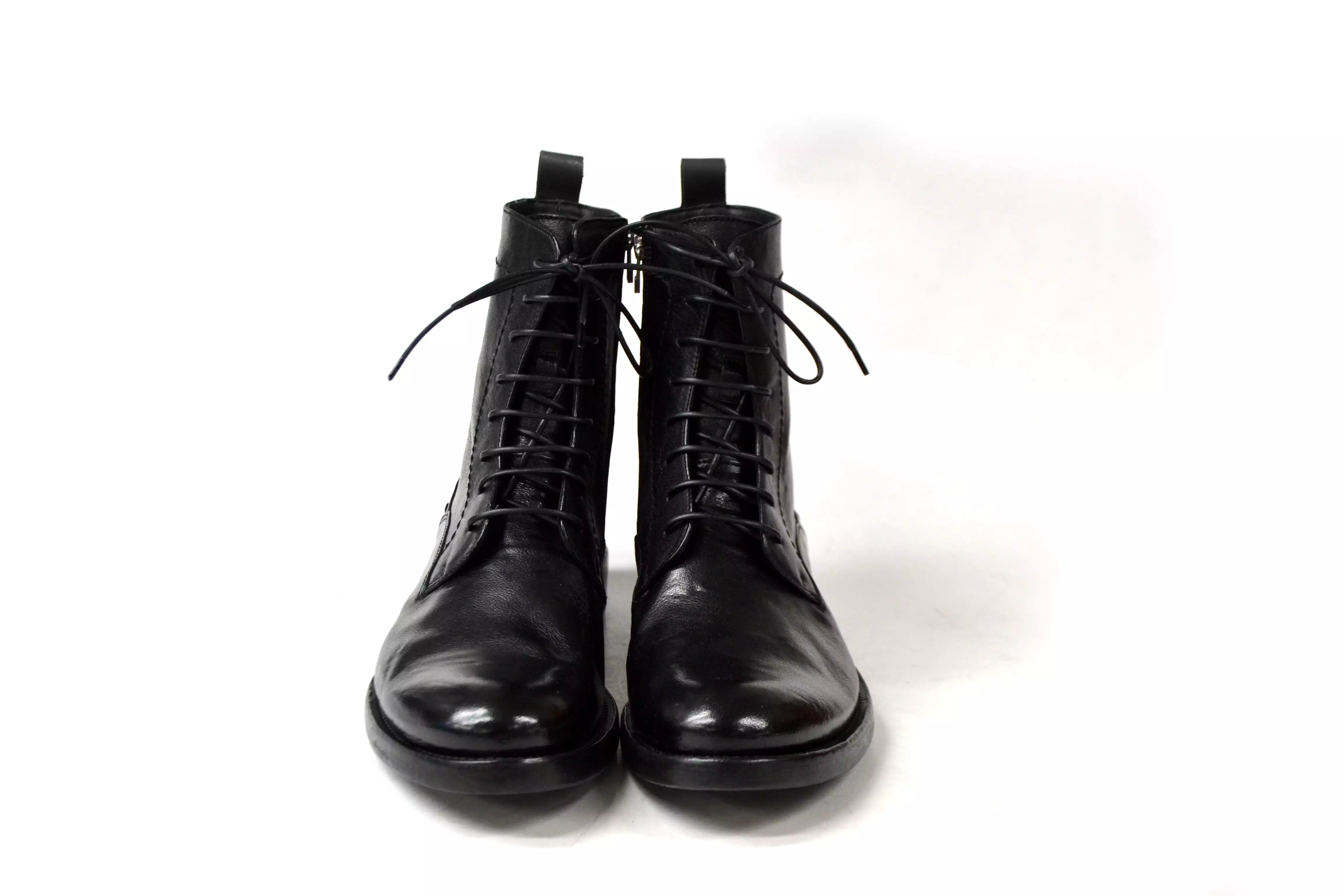 LAST PAIR  42/43/45/47- BLACK HIGH LACED BOOTS