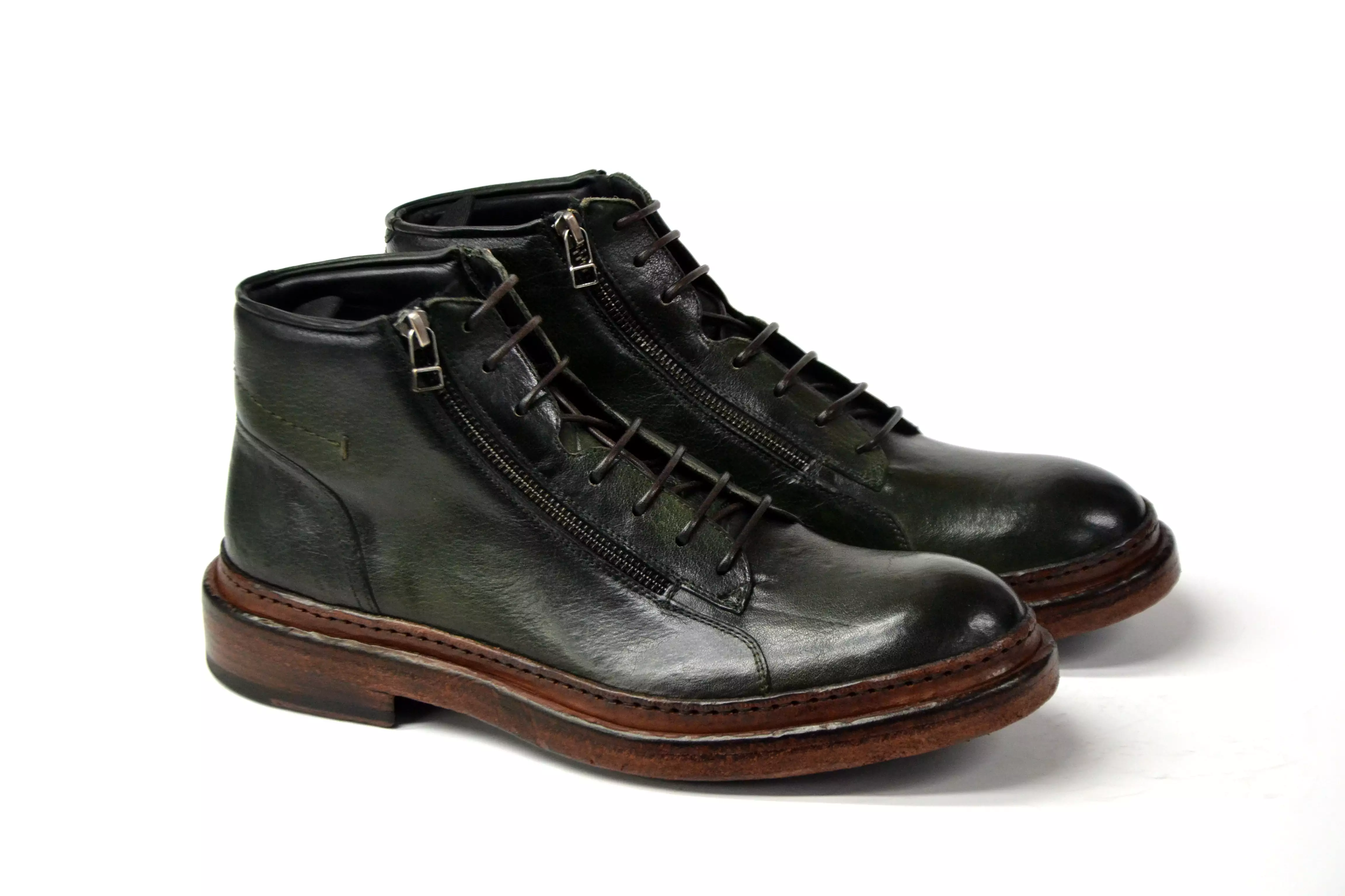 LAST PAIRS 44/45- SAM GREEN CHUKKA BOOTS