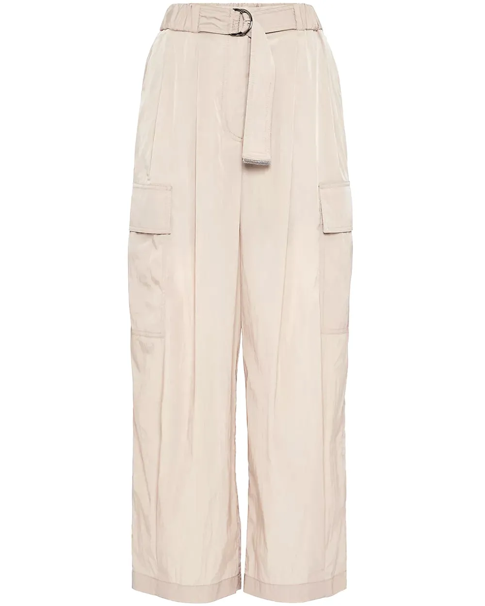 Light Beige Belted Cargo Pant