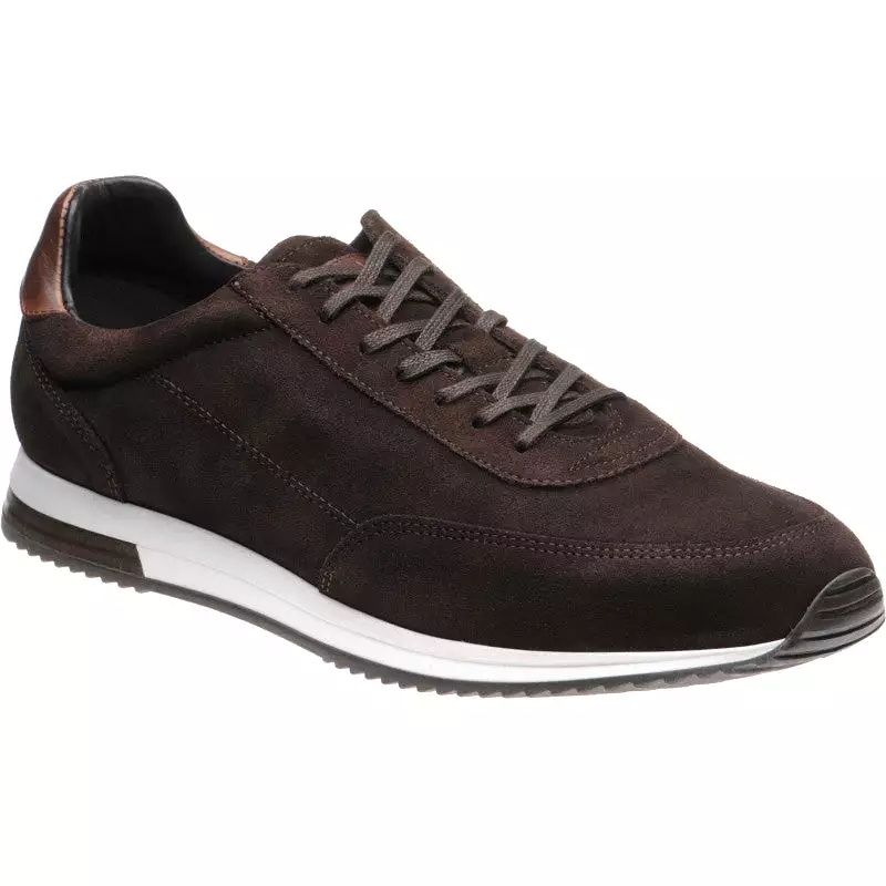 LOAKE  Bannister - Leather Sneakers - Dark Brown Suede