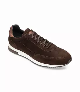 LOAKE  Bannister - Leather Sneakers - Dark Brown Suede