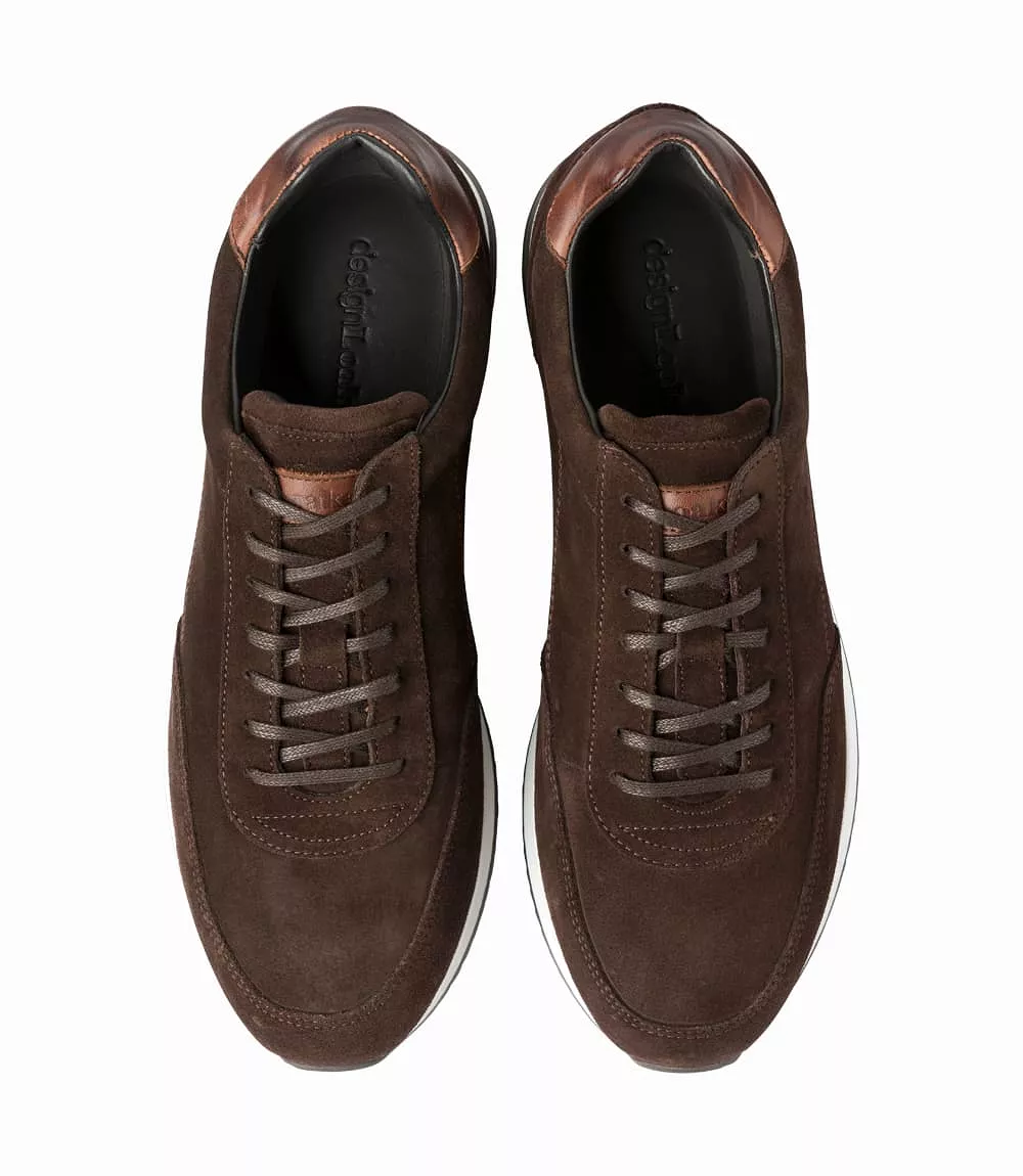 LOAKE  Bannister - Leather Sneakers - Dark Brown Suede