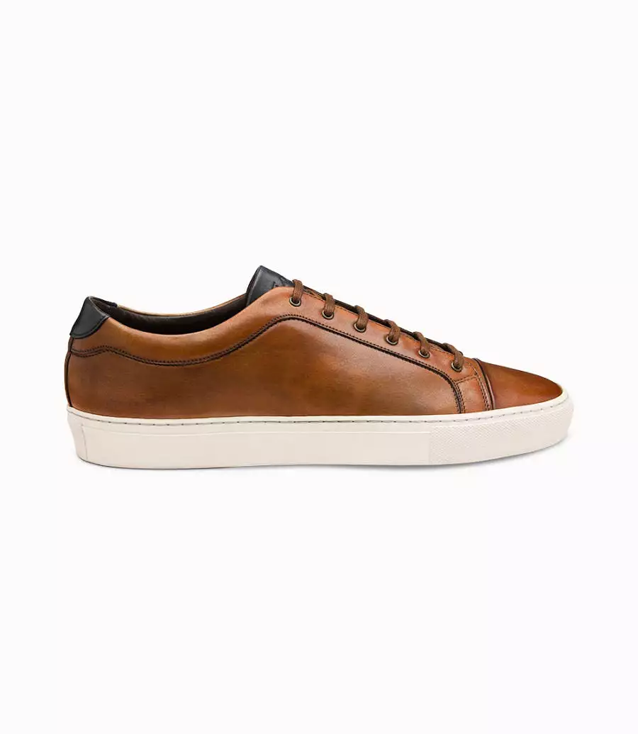 LOAKE  Dash - Leather Sneakers -  Chestnut