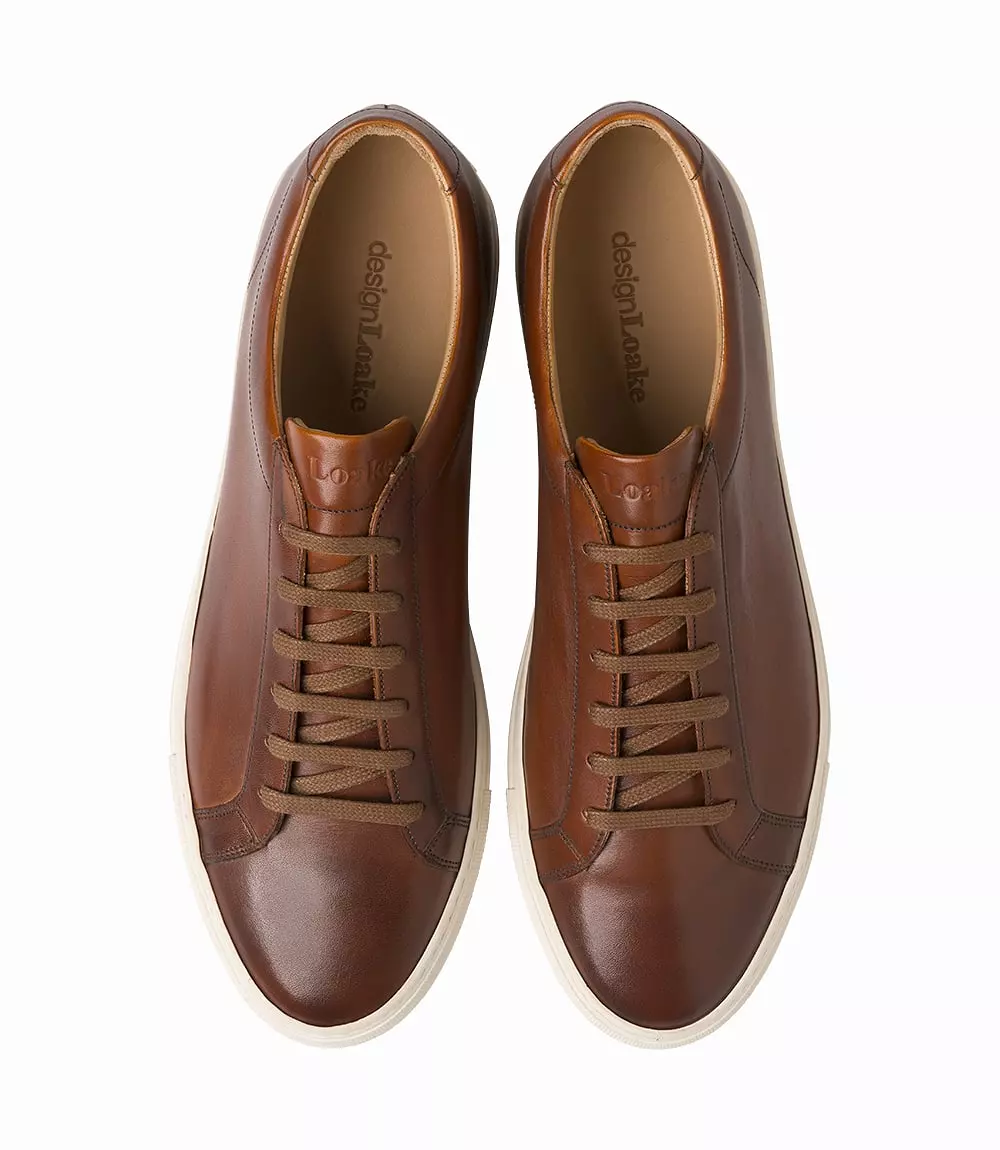 LOAKE  Sprint - Leather Sneakers -  Chestnut