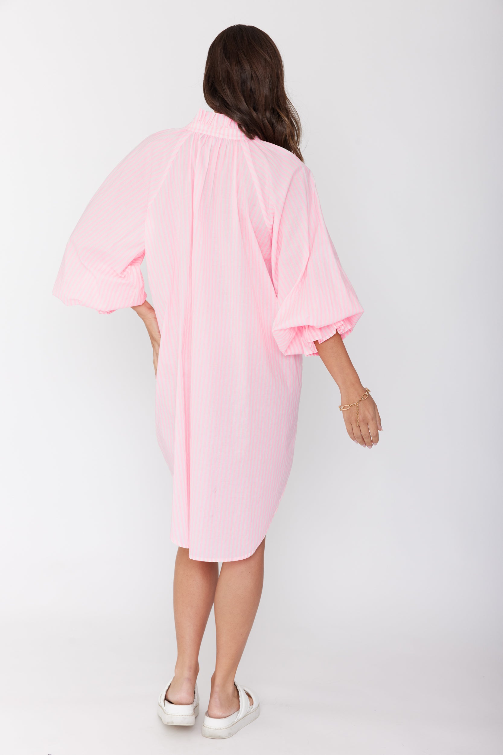 LYCIUM Dress Peach Stripe