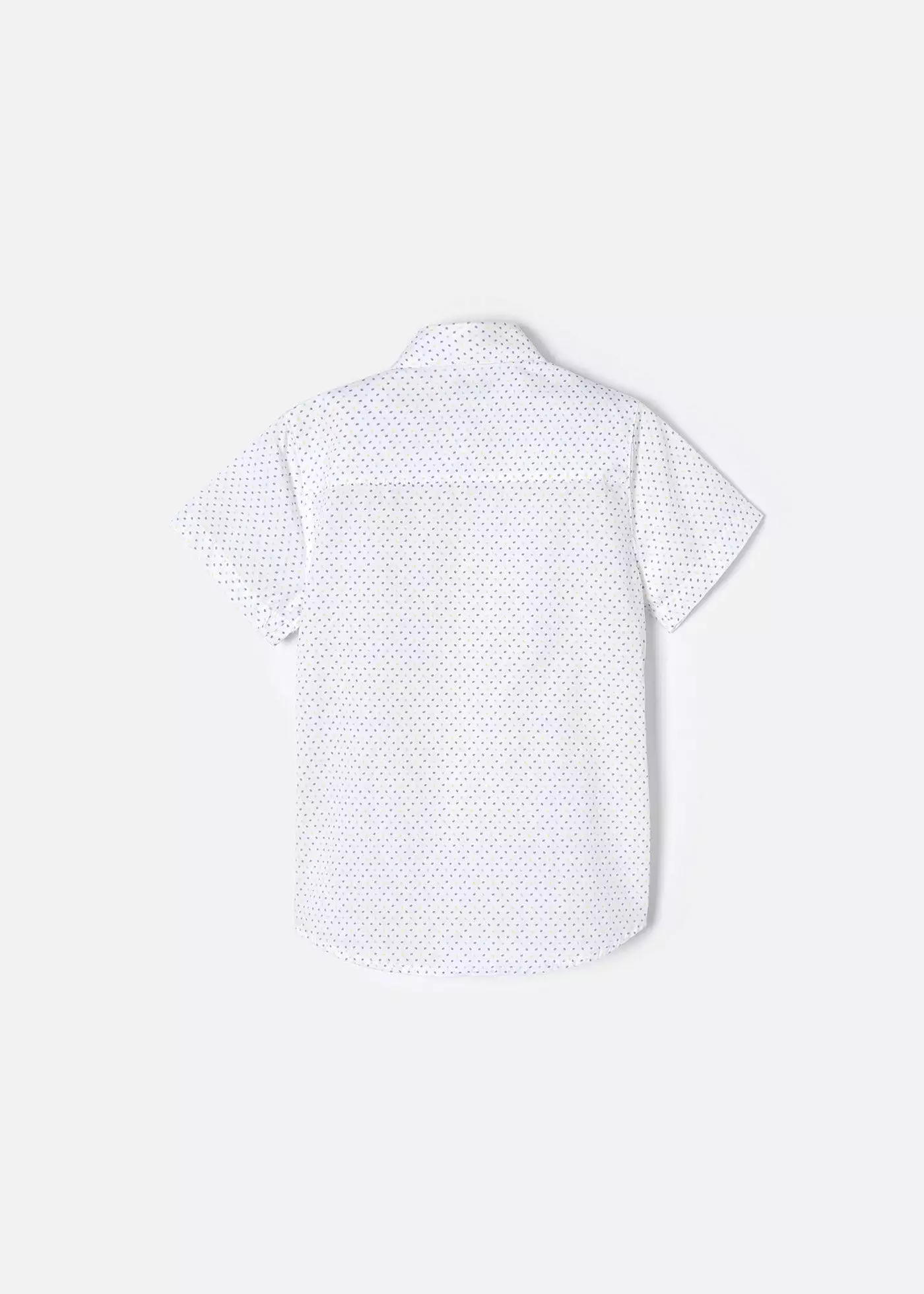 Mayoral Mini S/S Dress Shirt w/Micro Print_ White 3118-10