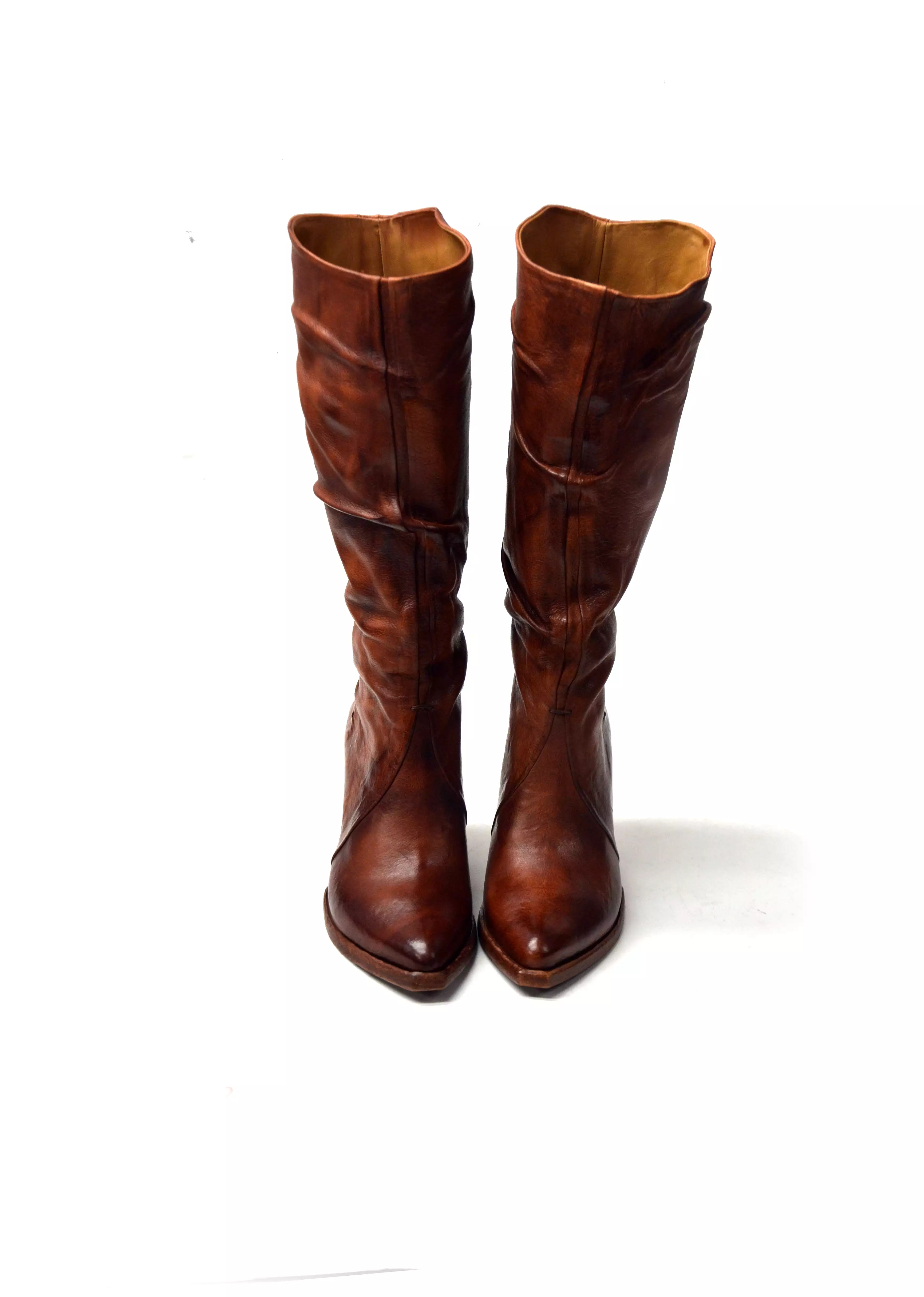 MEREDITH HIGH COGNAC BOOTS