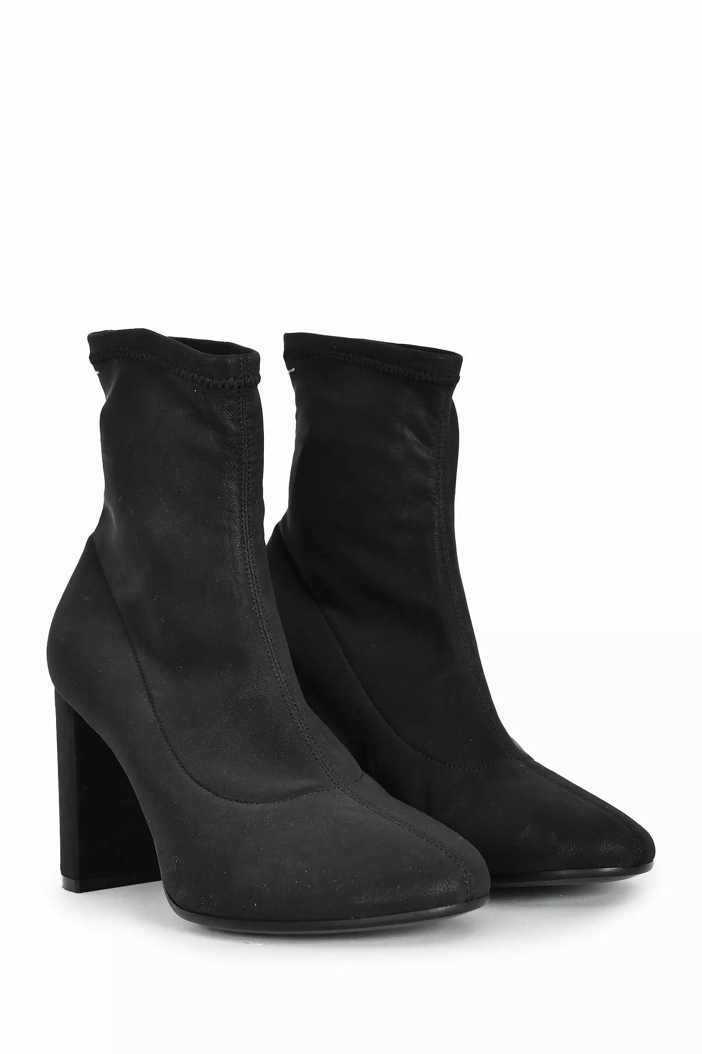 MM6 Maison Margiela Black Stretch Ankle Boots Size 40