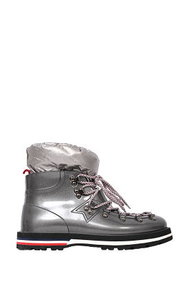 Moncler Silver Rubber 'Inaya' Boots Size 38