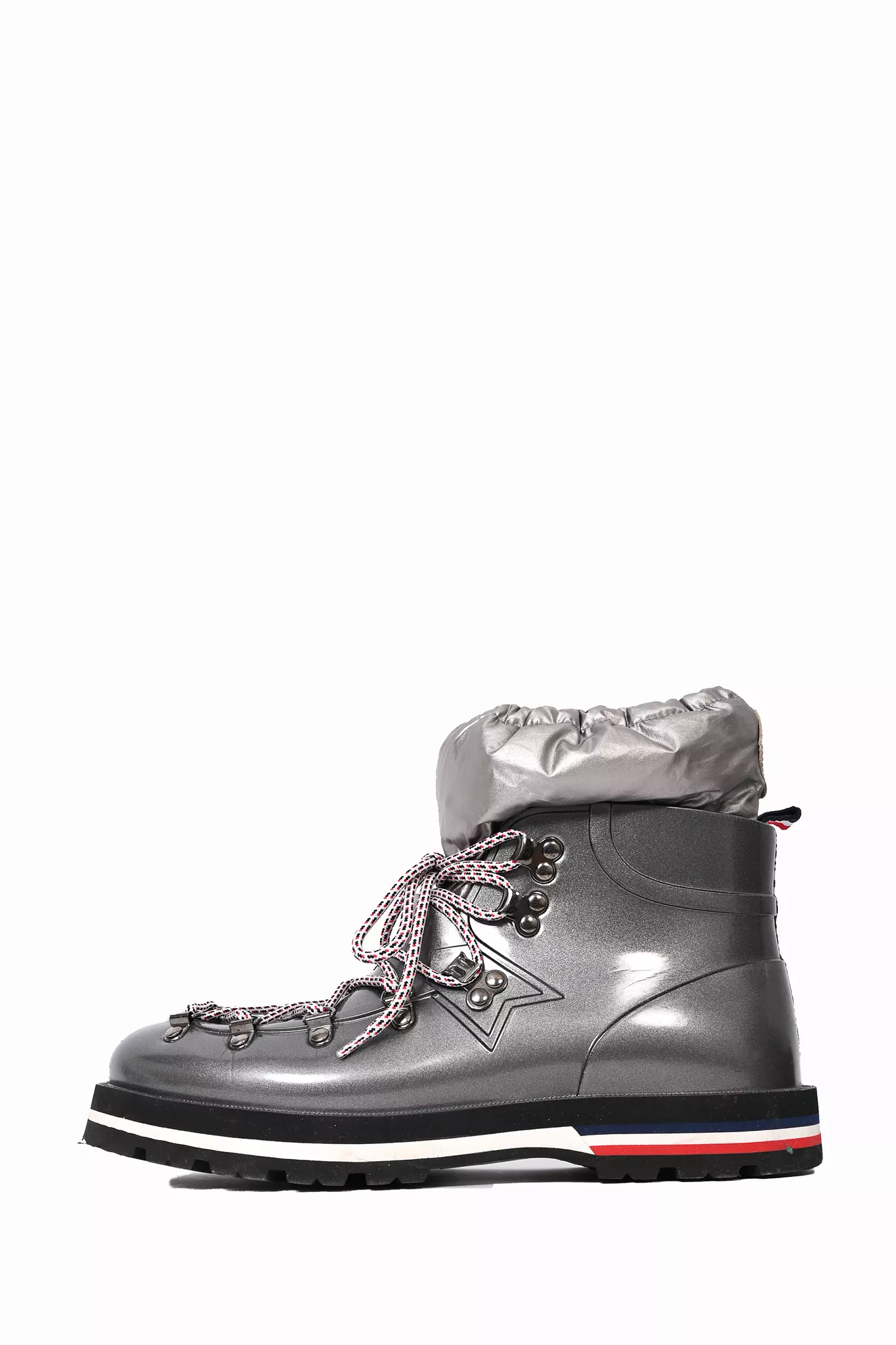 Moncler Silver Rubber 'Inaya' Boots Size 38