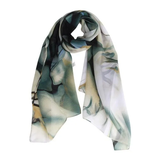 New Fashion Lady Long Scarves Chiffon Soft Print Wrap Women's Shawl And Scarf Female 160*70CM GS