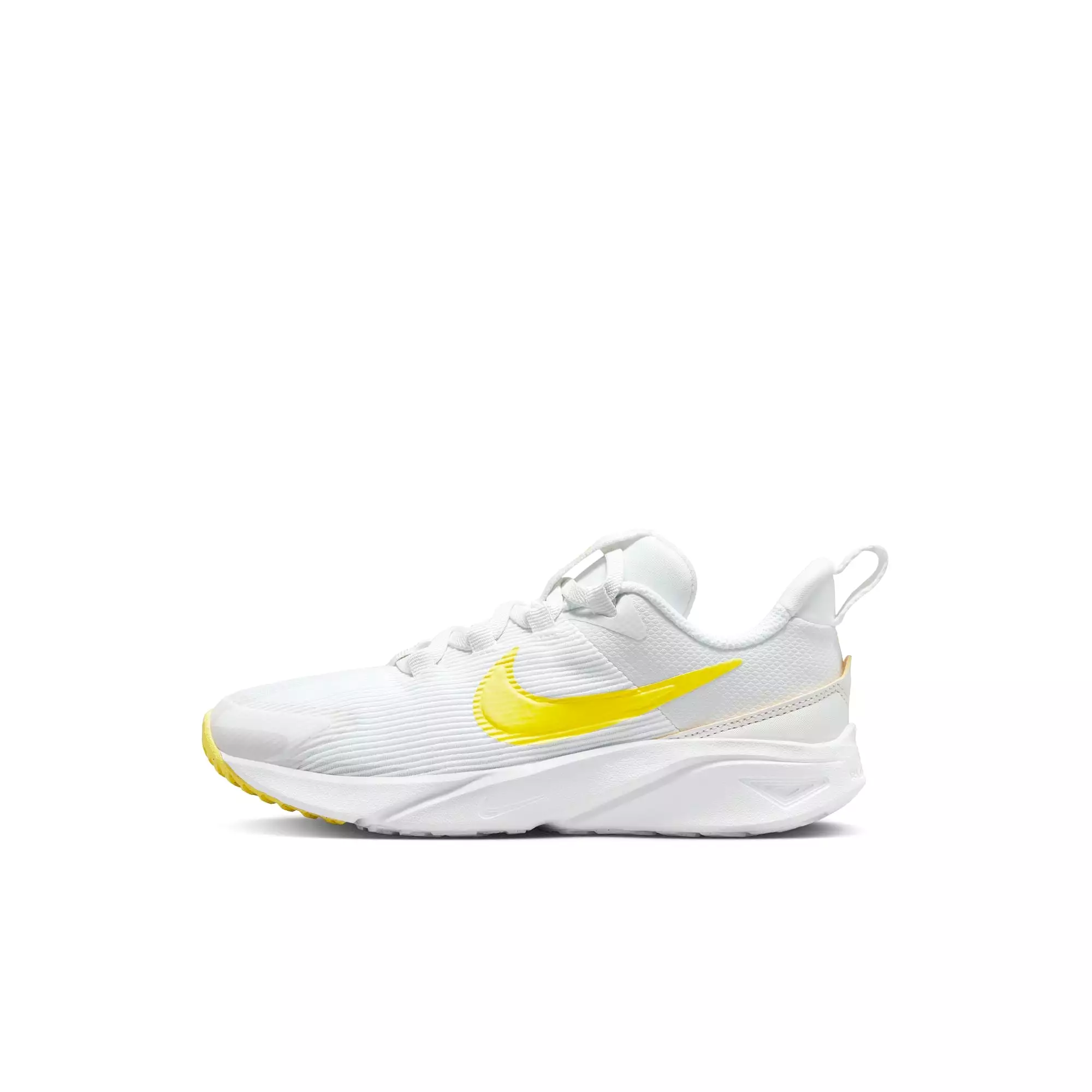 Nike Summit White/Opti Yellow Star Runner 4 Children's Sneaker