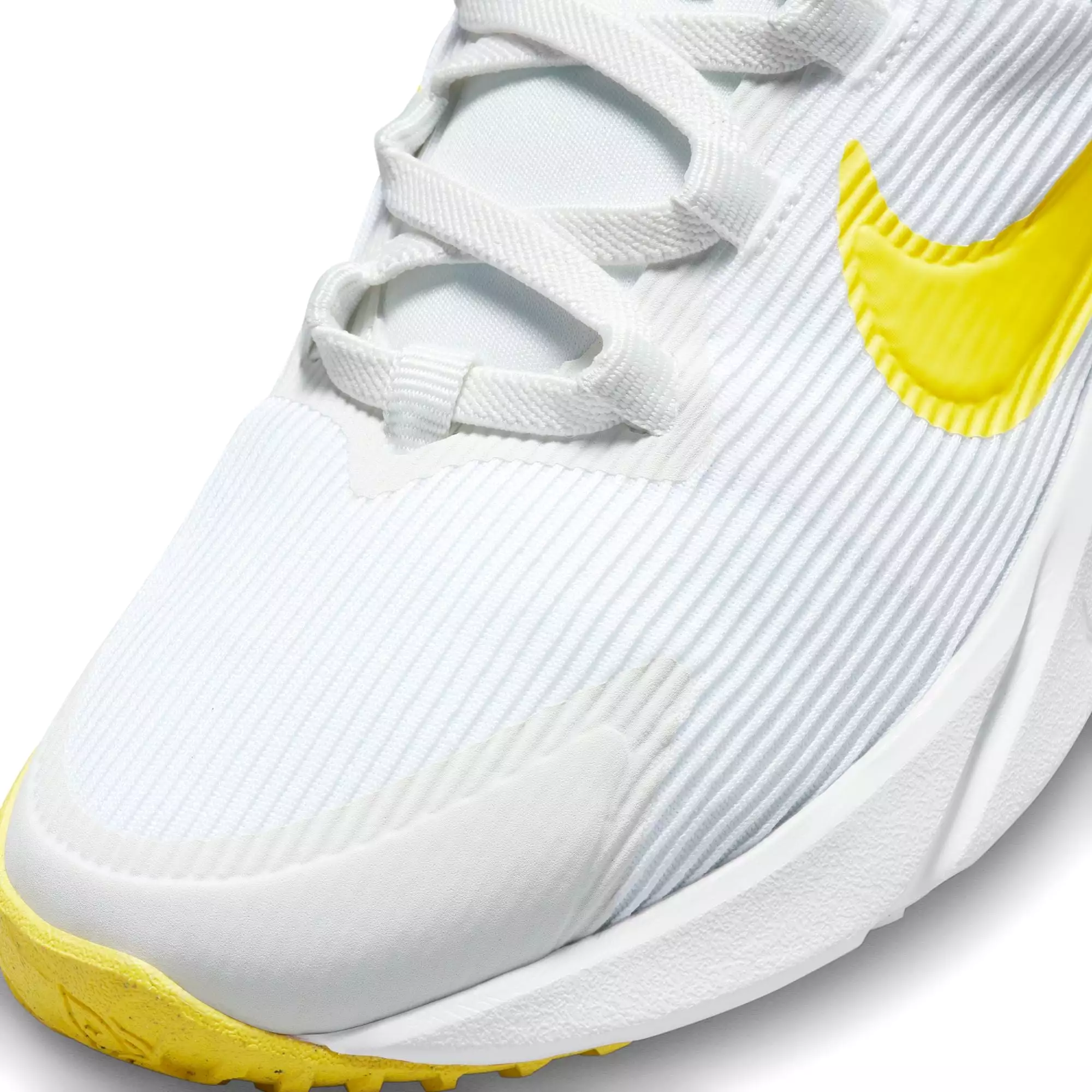 Nike Summit White/Opti Yellow Star Runner 4 Children's Sneaker