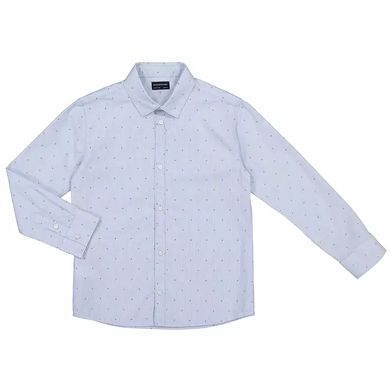 Nukutavake Long Sleeve Dress Shirt w/small pattern _Blue 6116