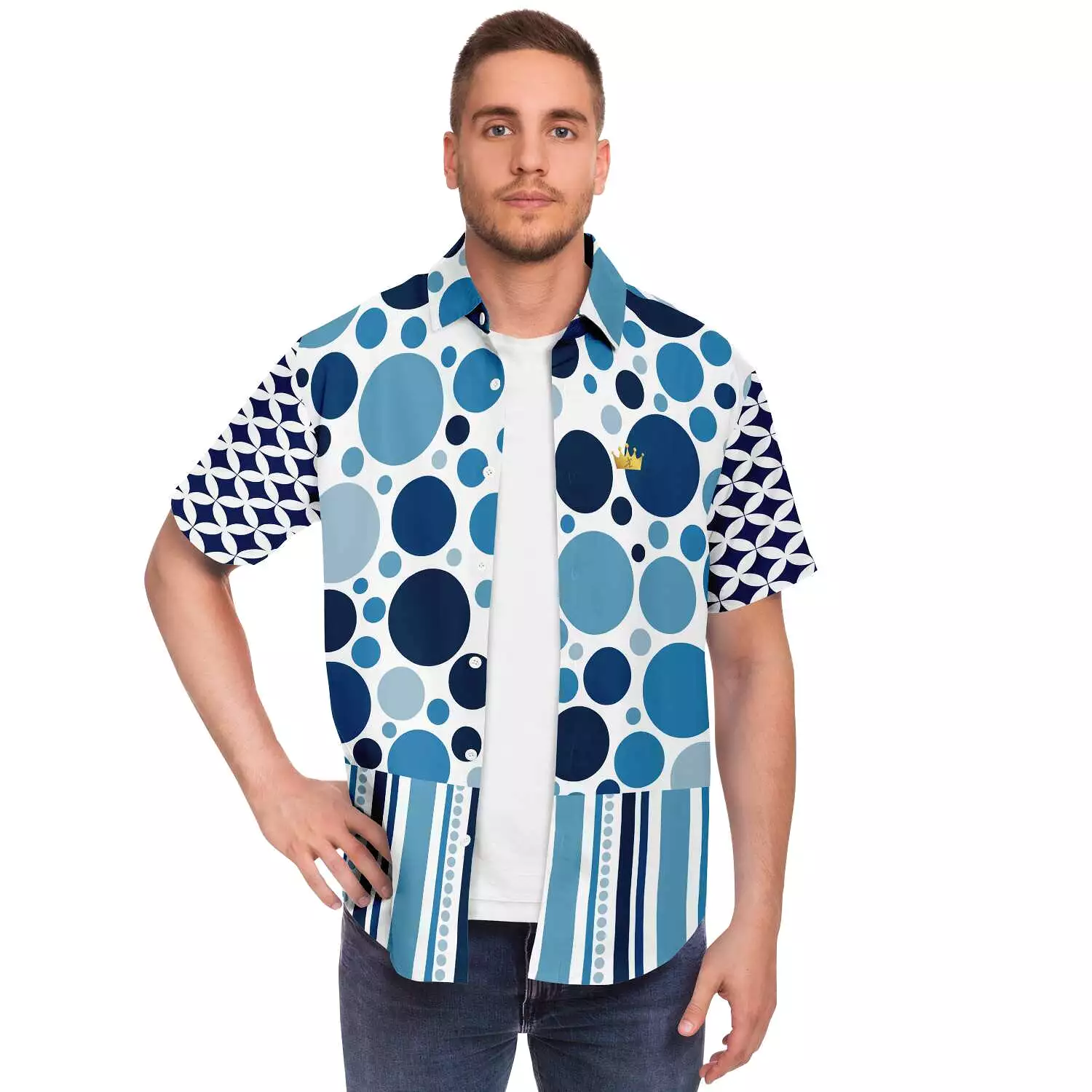 Oceans 20 Short Sleeve Button Down Shirt