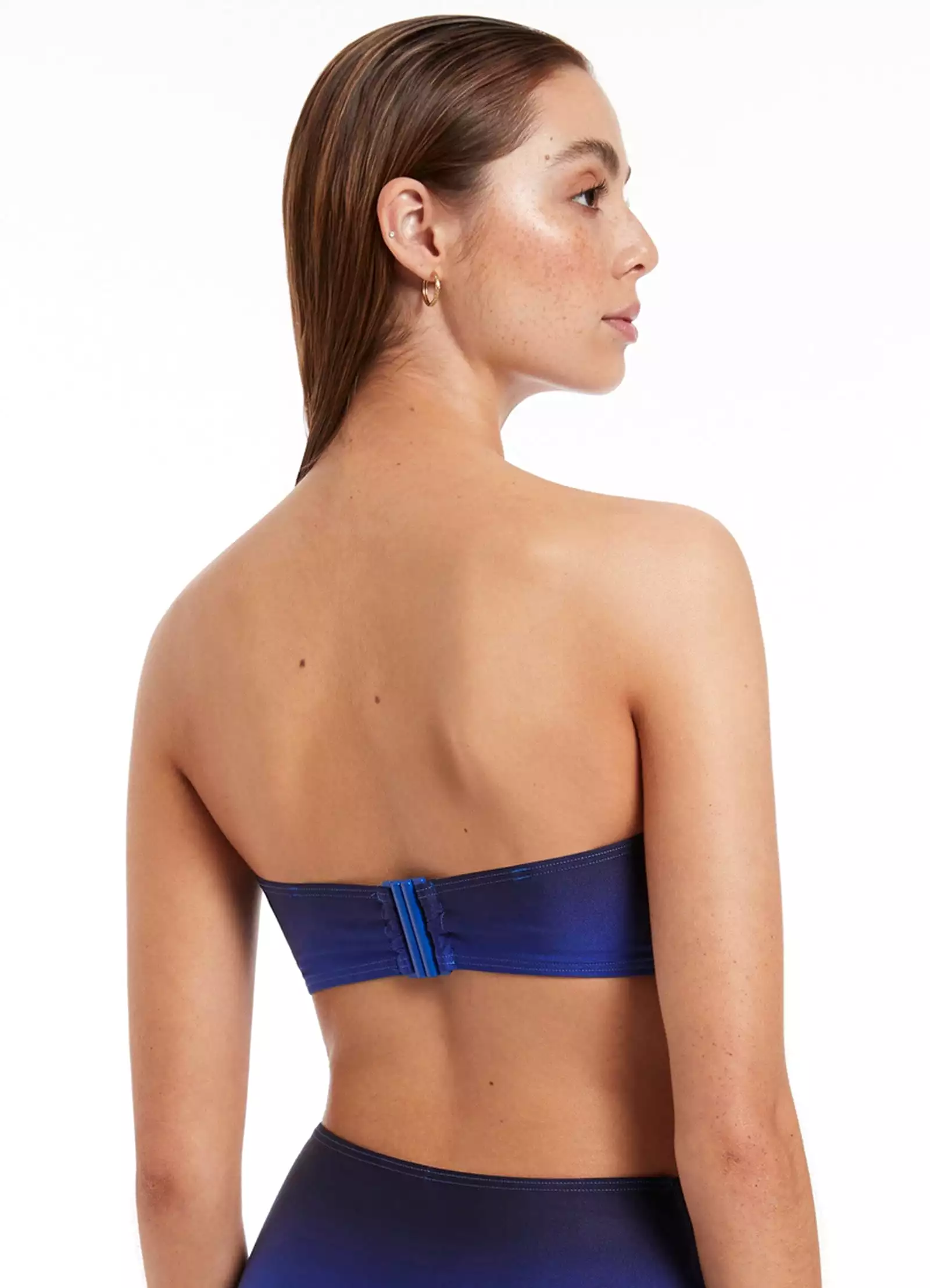 Oia Sunset Minimal Bandeau Bikini Top - Ocean