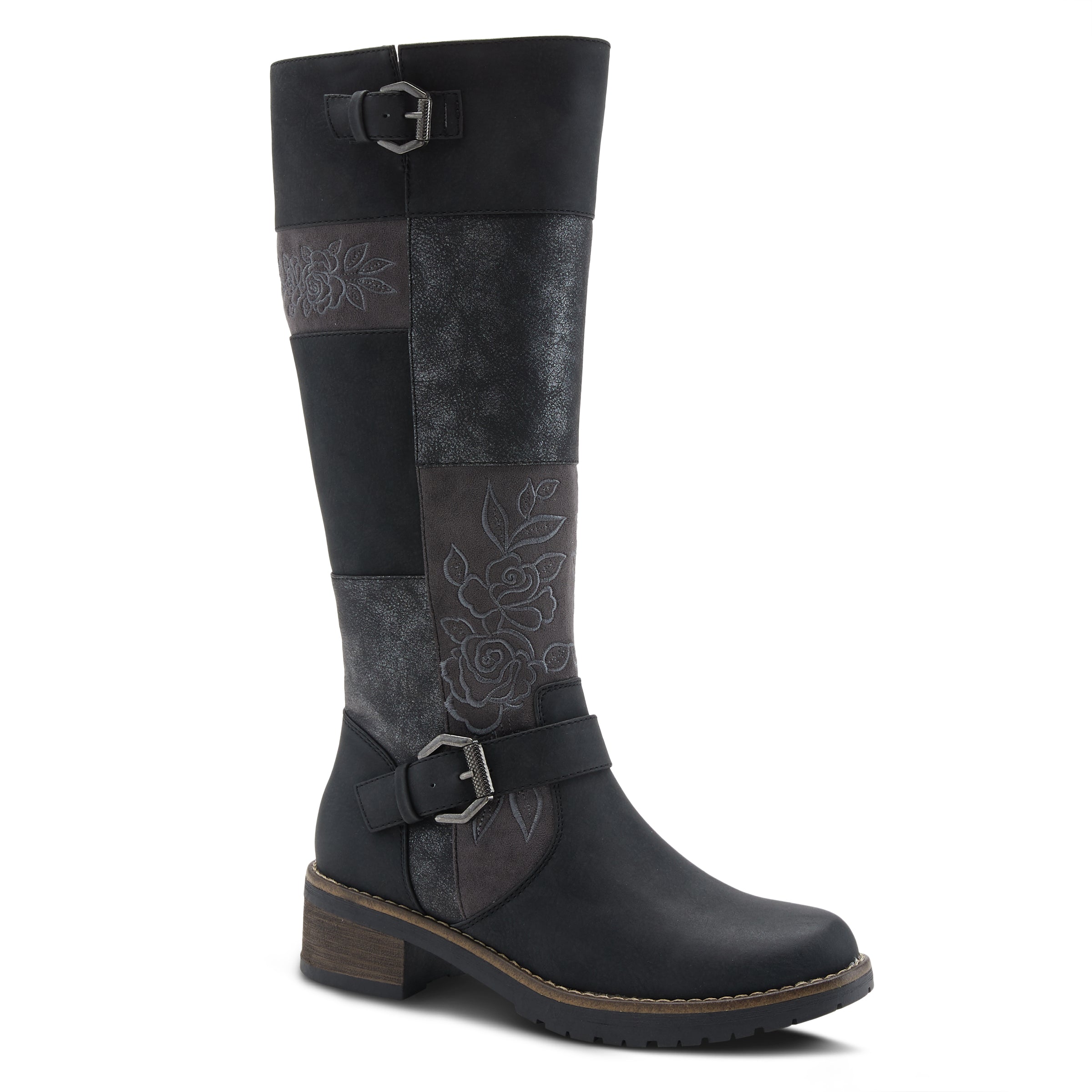 PATRIZIA COLLAGE TALL BOOTS