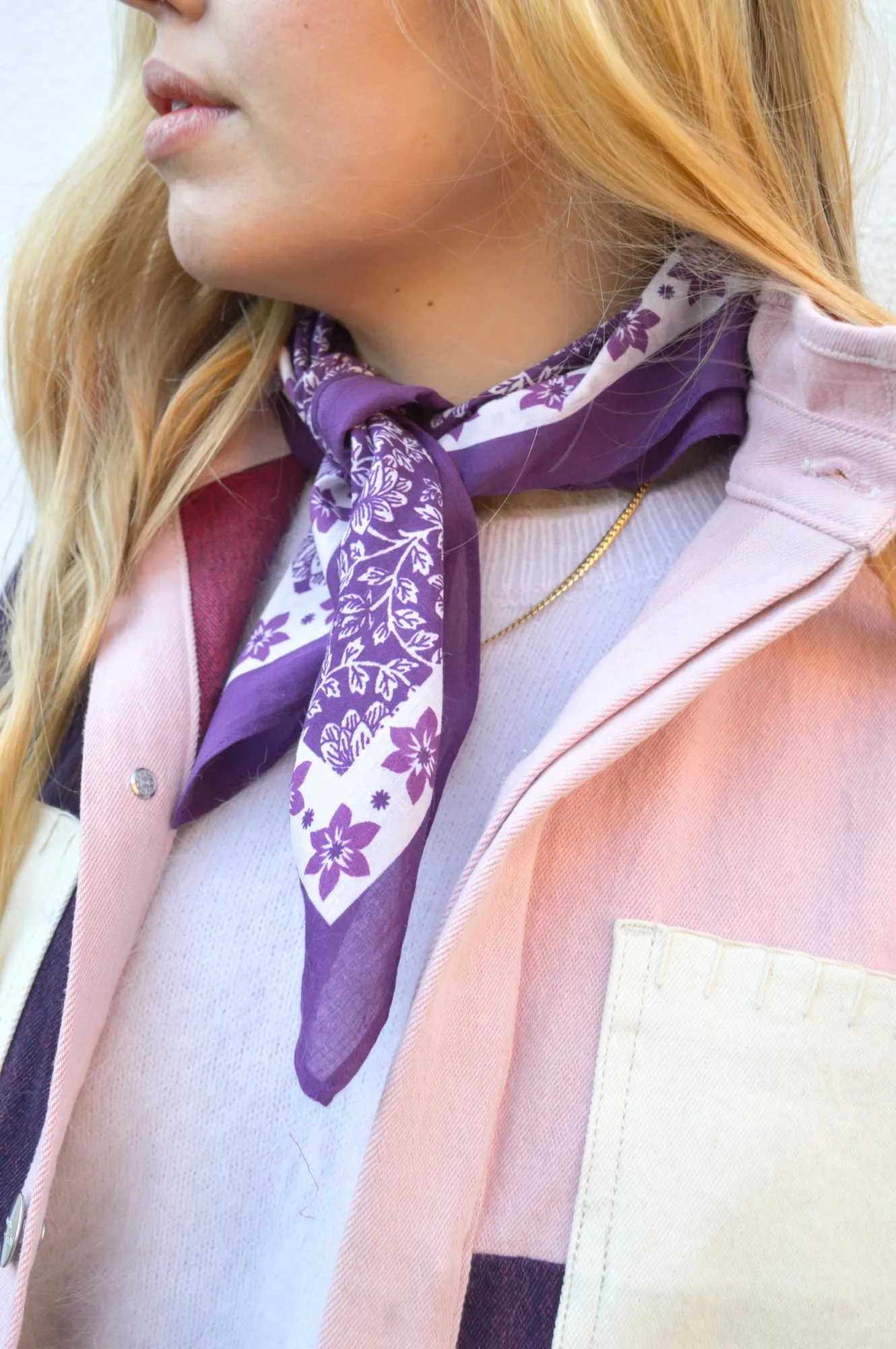 Petite Mendigote Violet Scarf