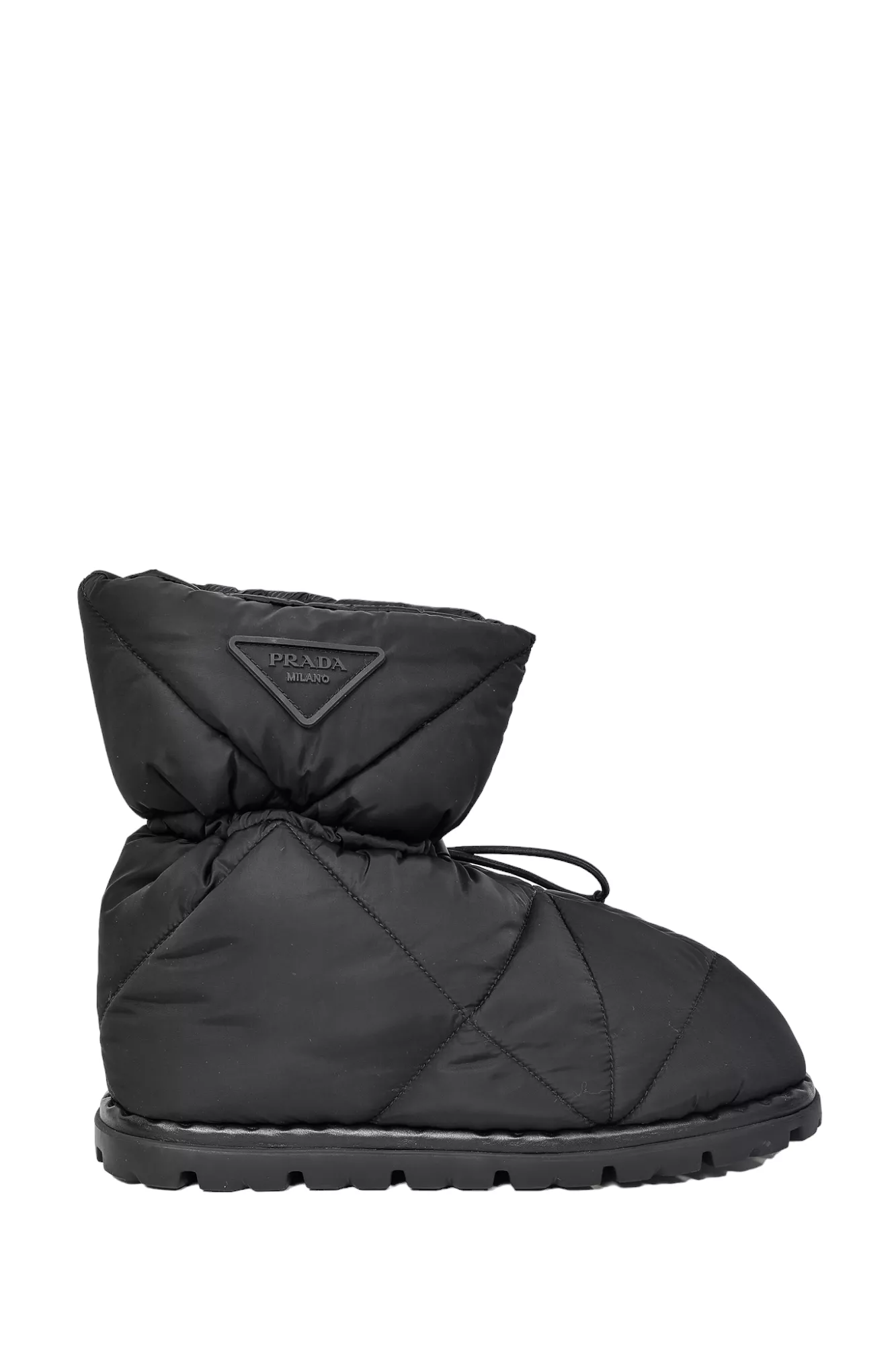 Prada Black Nylon Puffer Boots sz 7 Mens