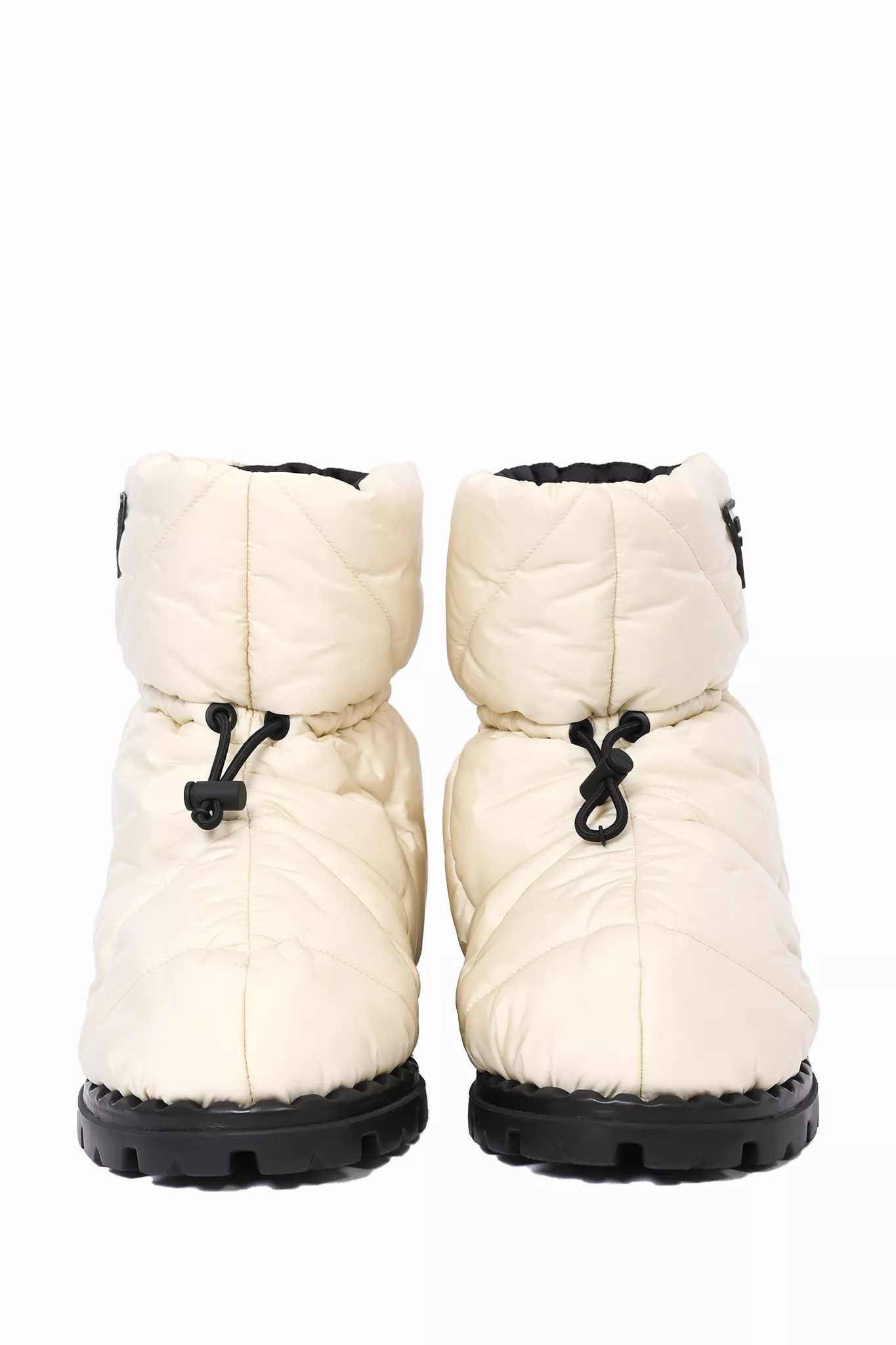 Prada White Nylon Quilted Boots Size 37